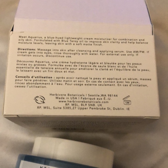 Herbivore Aquarius Pore Purifying Clarity Cream Moisturizer Combo Oily 50ml NIB - Picture 6 of 12